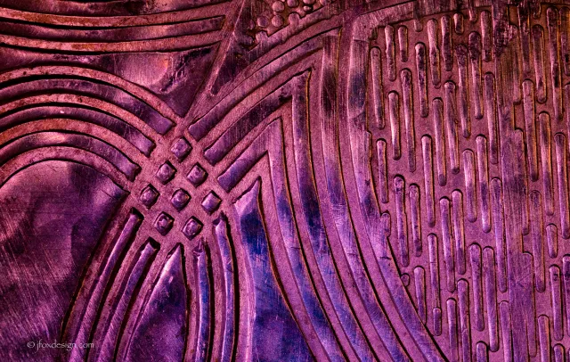 Textural abstract in purple.